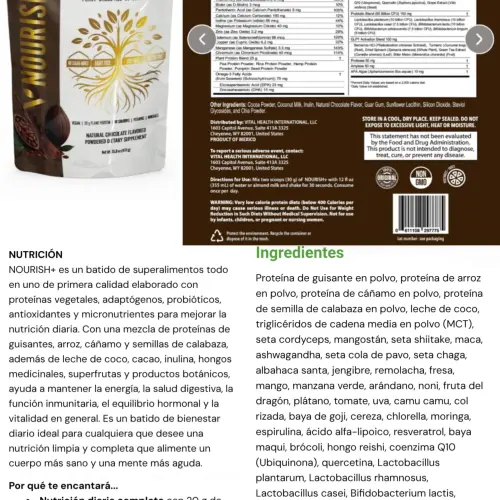NOURISH / 20g de proteína vegetal, 50 mil millones de probióticos y activadores GLP-1's photo #3